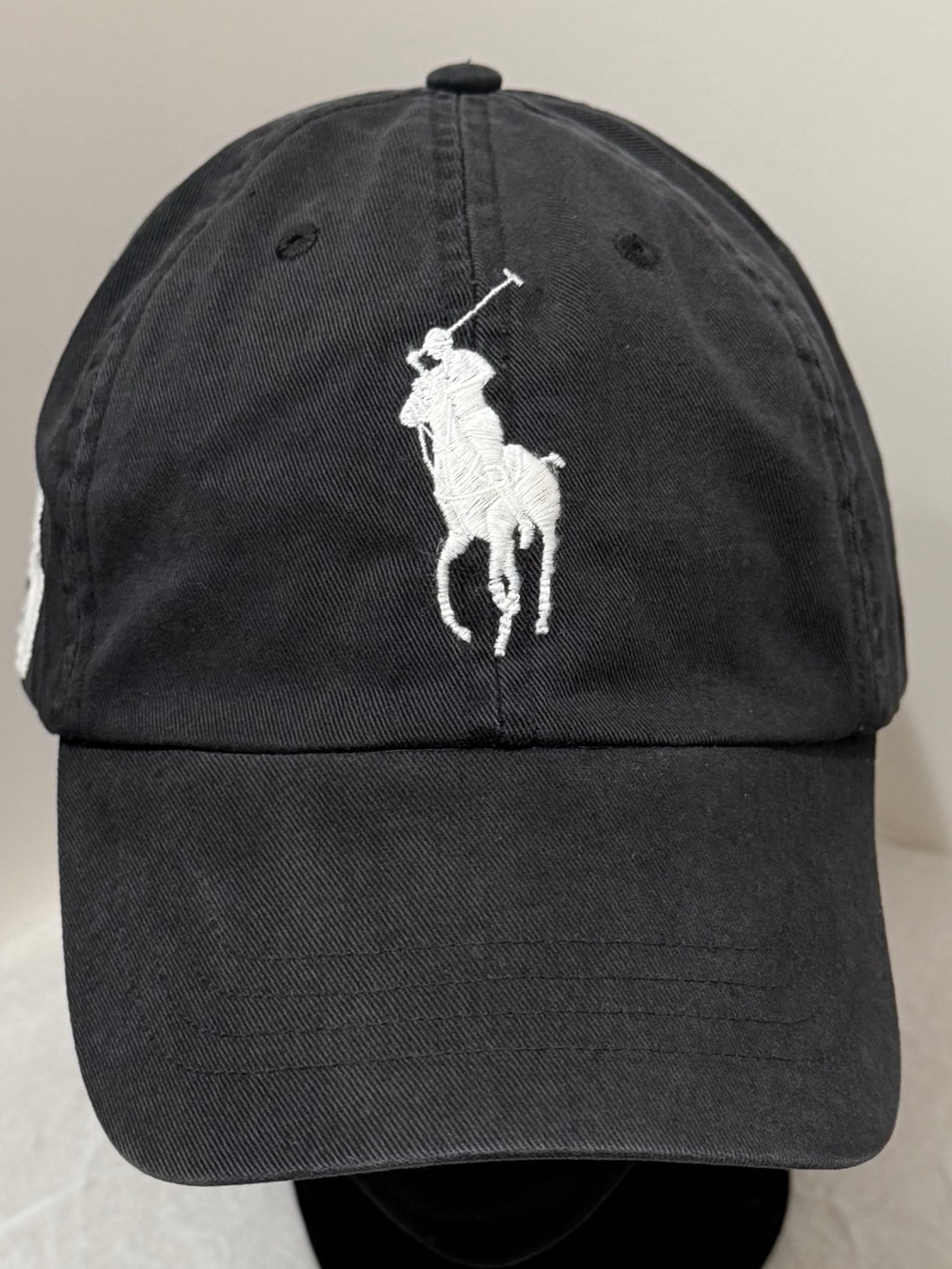Polo Ralph Lauren Big Pony Black/White Baseball Cap Hat #3 Adjustable Unisex